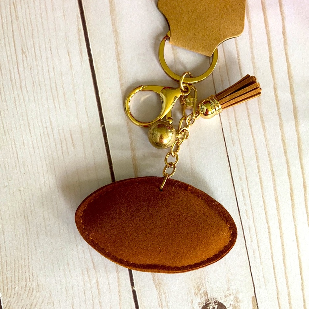 Rhinestone Football Keychain/Key Fob - Picture 3 of 7